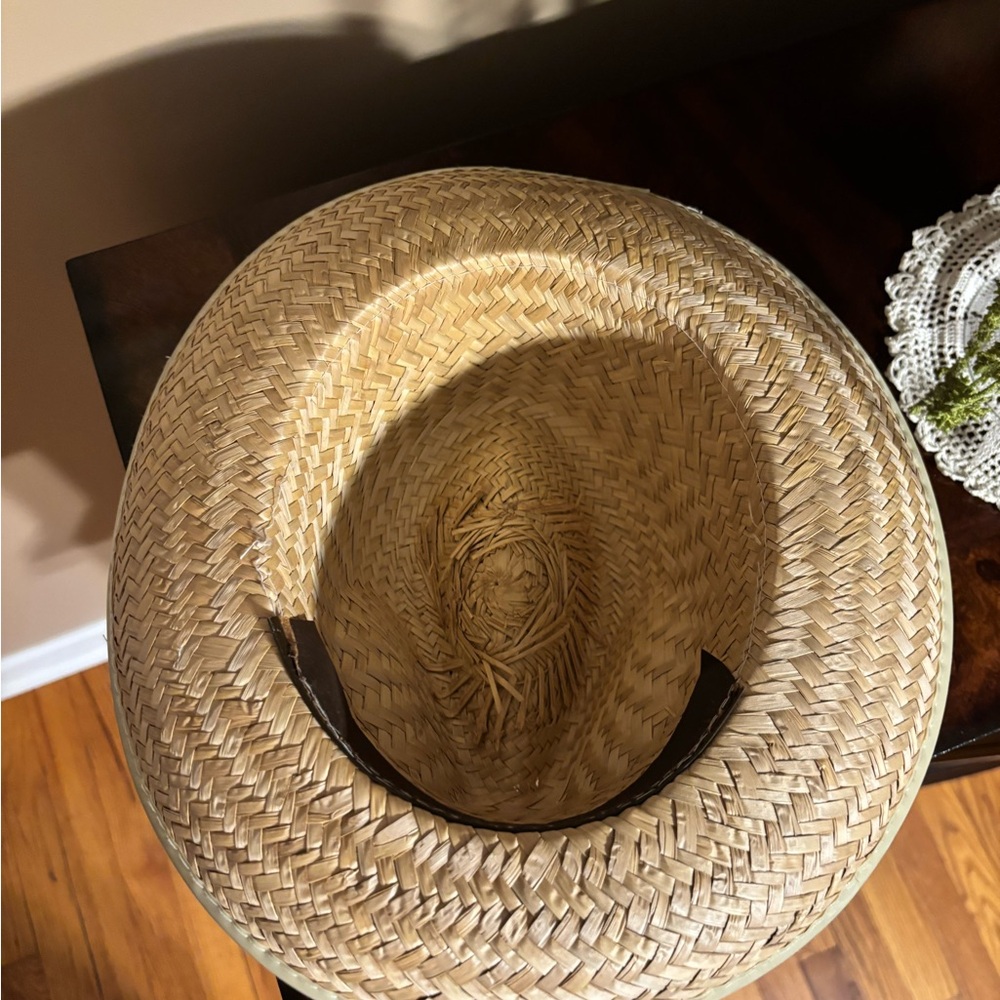 Straw Hat with Pink Band - Picture 7 of 12